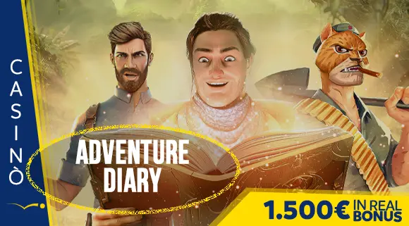 Promozione Casinò Adventure Diary 1.500 euro in Real Bonus