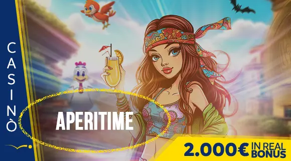 Promozione Casinò Aperitime 2.000 euro in Real Bonus