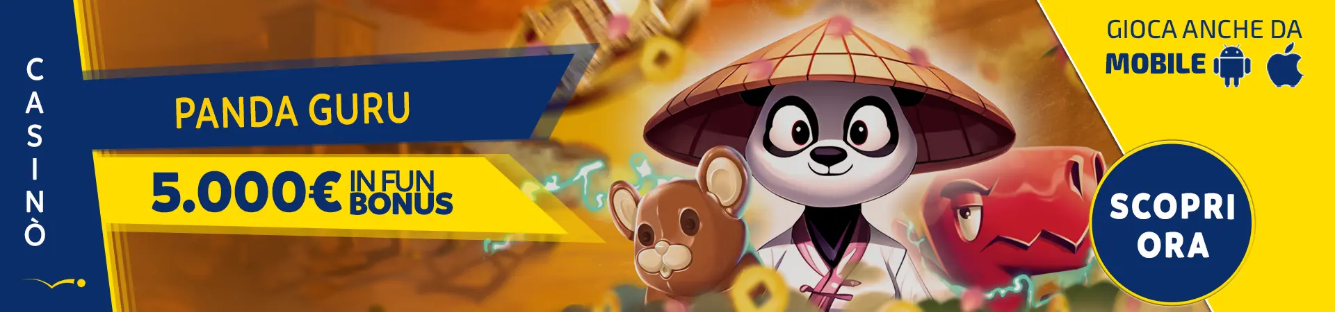 Promozione Casinò Panda Guru 5.000 euro in Fun Bonus