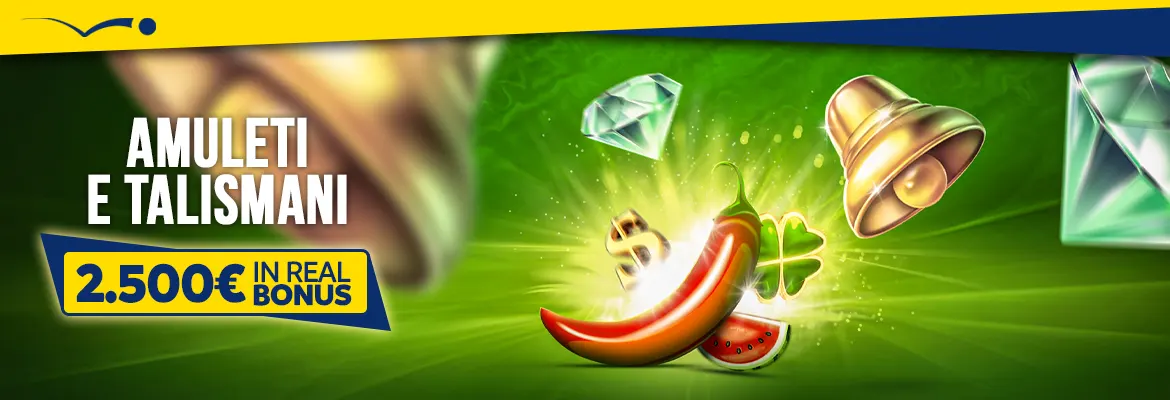 Promozione Casinò Amuleti e Talismani 2.500 euro in Real Bonus