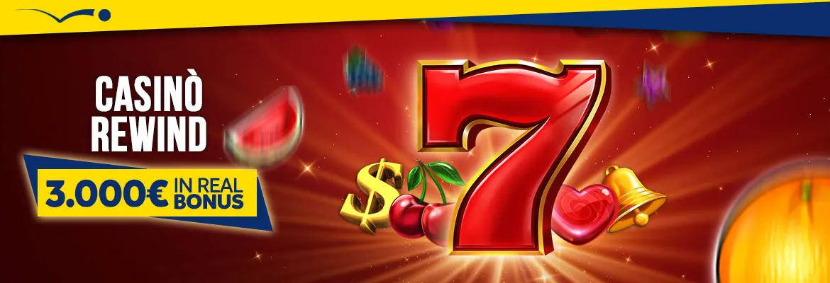 Promozione Casinò Rewind 3.000 euro in Real Bonus