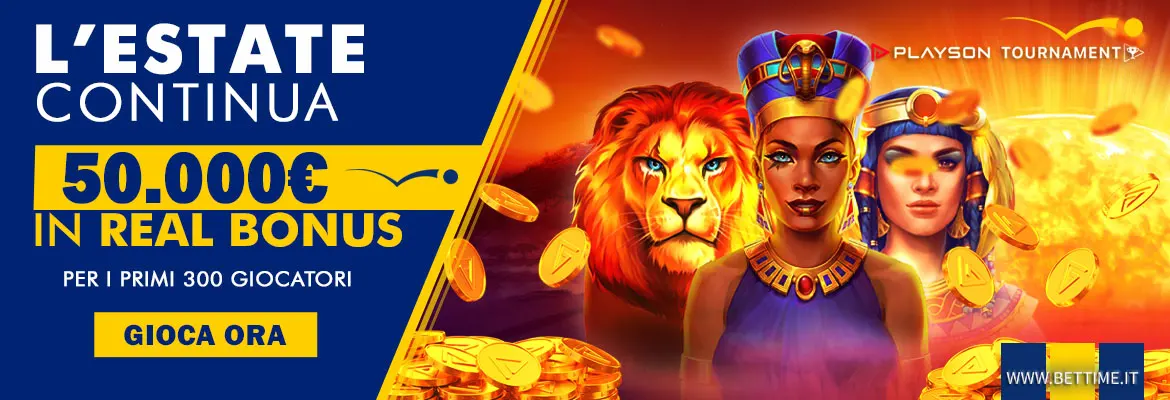 Promozione Casinò L'Estate Continua 50.000 euro in Real Bonus