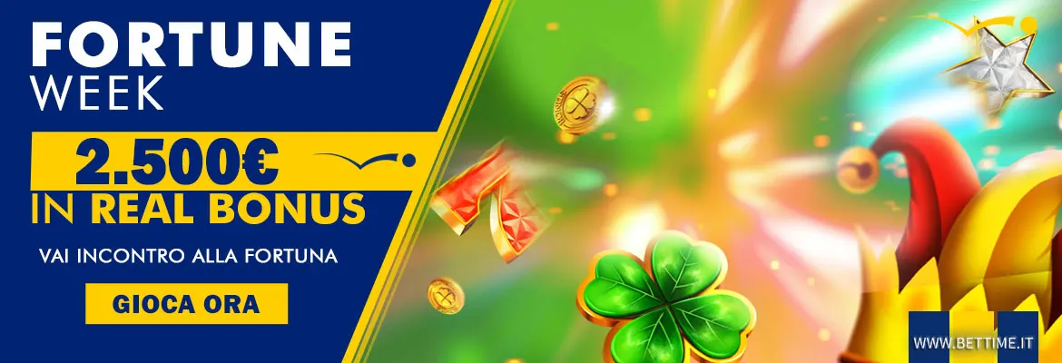 Promozione Casinò Fortune Week 2.500 euro in Real Bonus