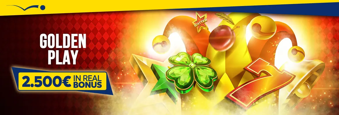 Promozione Casinò Golden Play 2.500 euro in Real Bonus