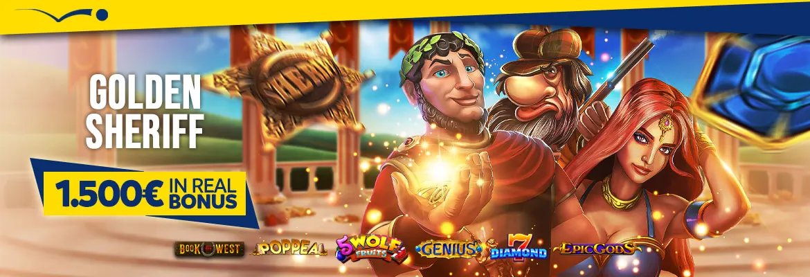 Promozione Casinò Golden Sheriff 1.500 euro in Real Bonus