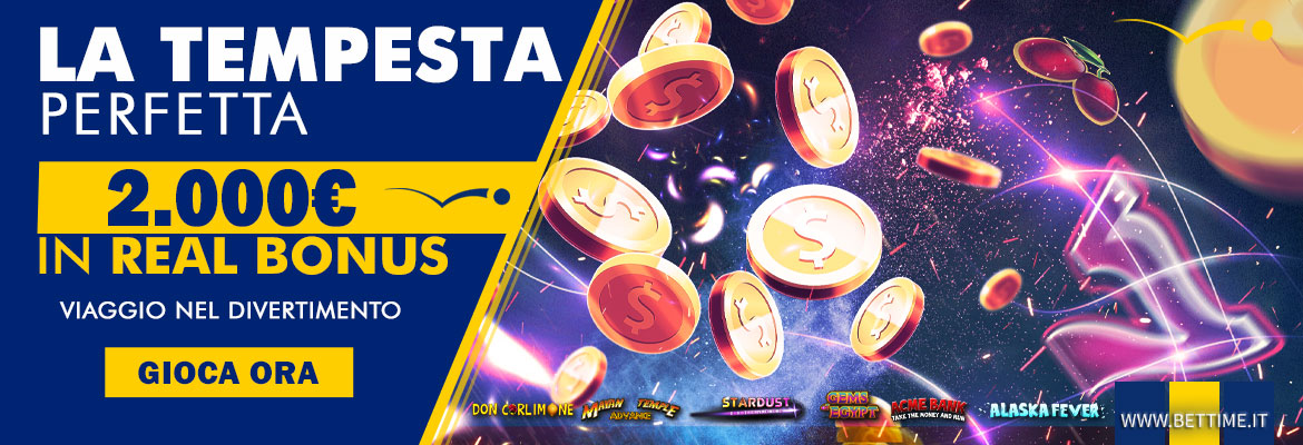 Promozione Casinò La Tempesta Perfetta 2.000 euro in Real Bonus