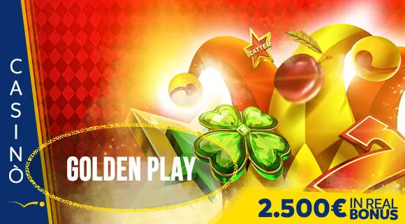 Promozione Casinò Golden Play 2.500 euro in Real Bonus