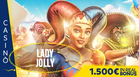 Promozione Casinò Lady Jolly 1.500 euro in Real Bonus