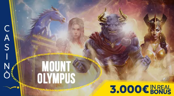 Promozione Casinò Mount Olympus 3.000 euro in Real Bonus