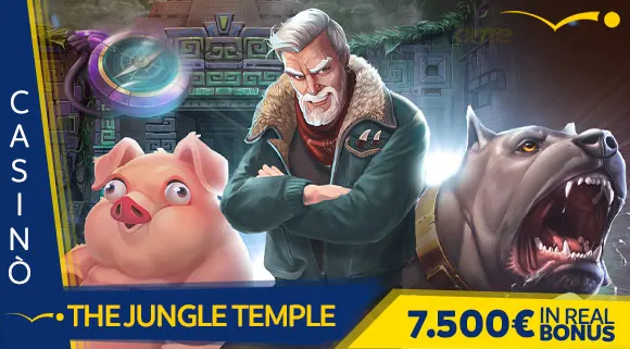 Promozione Casinò The Jungle Temple 7.500 euro in Real Bonus