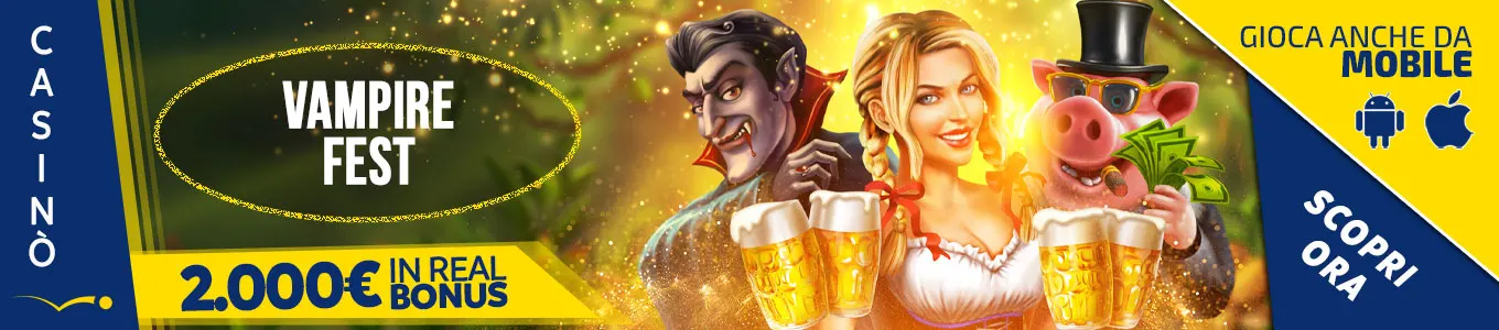 Promozione Casinò Vampire Fest 2.000 euro in Real Bonus